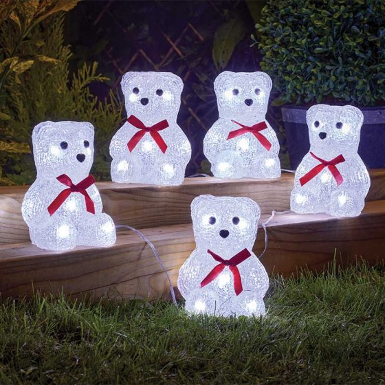 InLit Ice Polar Bears 5 Pack Whitehall Garden Centre