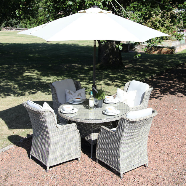 Supremo Cotswold 4 Seat Round Dining Set