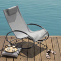 Rocking Chair with Pillow (Grey)