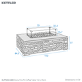 Kettler Stone Fire Pit - Coffee Table 132 x 85cm