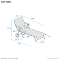 Kettler Surf Folding Lounger