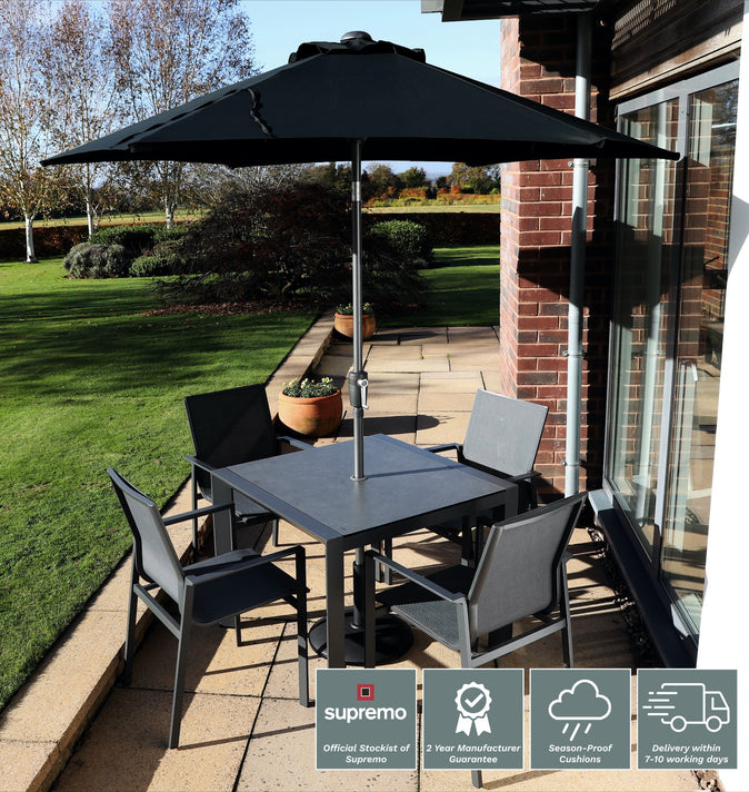 Supremo Livorno 4 Seat 90cm Square Dining Set