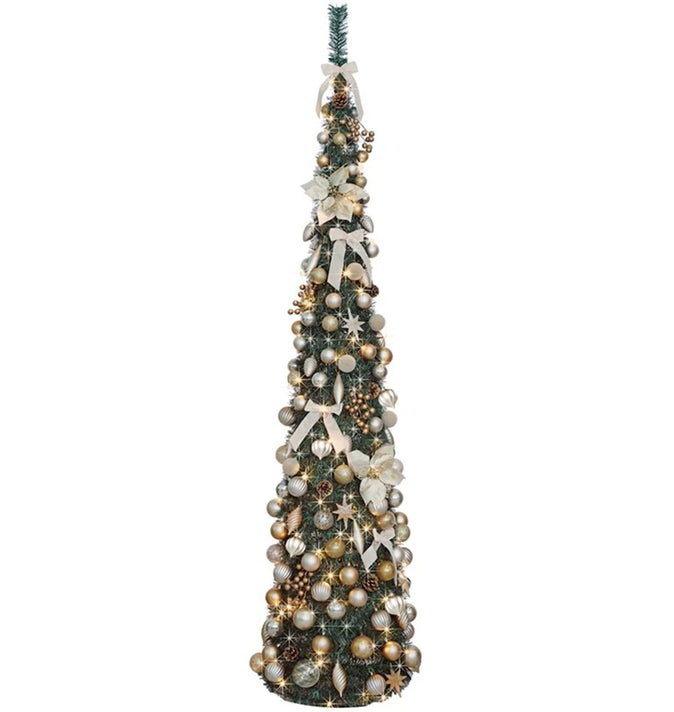 Charmed Elegance Ivory 7ft Pre-Lit & Pre-Dressed