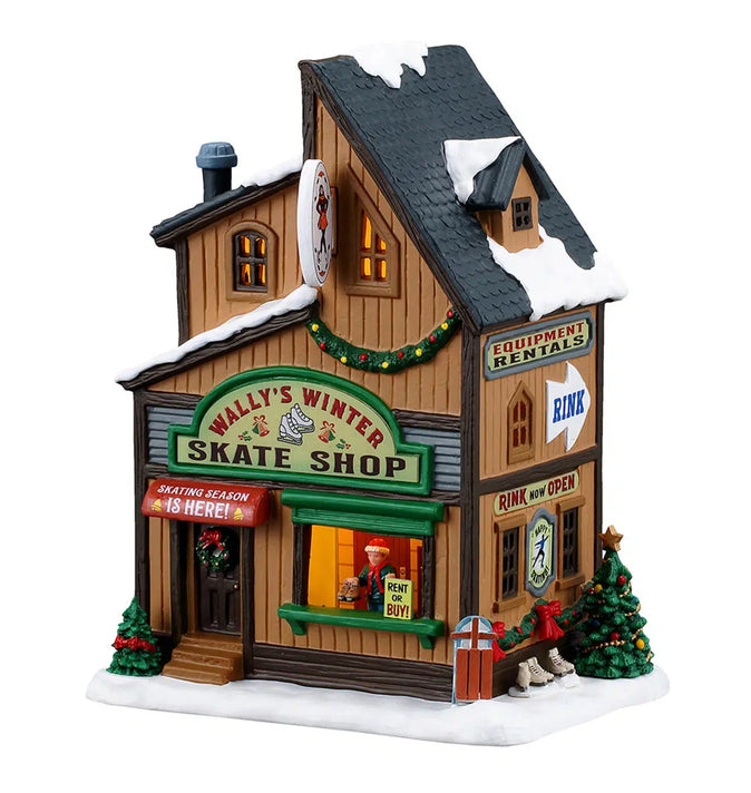 Lemax Wally's Winter Skate Shop