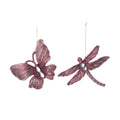 Burgundy Acrylic Butterfly or Dragonfly With Jewels 10cm