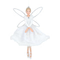 Lux Resin Fairy With White Fabric Dress Decoration Large