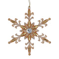 Copper Metallic Snowflake With Diamante Decoration