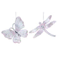 Pink Lustre and Diamante Butterfly or Dragonfly Decoration 10cm