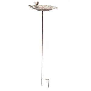 Leaf Bird Dish With Stake