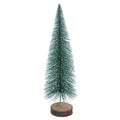 Snowy Green Bristle Tree on Log Ornament Large