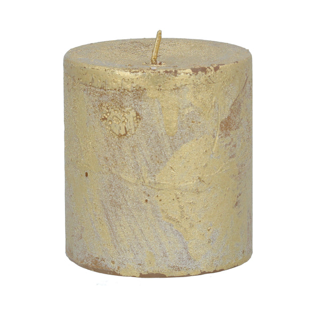 Gold Pillar Candle Small