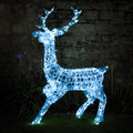 Premier Acrylic Standing Stag 1.4m with Cool White Lights