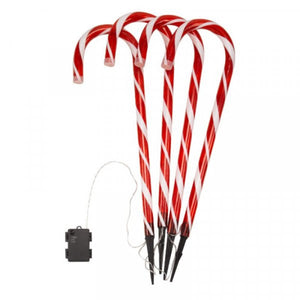 CandyCane Stakes Large 4 Pack Red Battery Operated