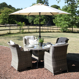 Supremo Cotswold 4 Seat Round Dining Set