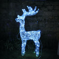 Premier Acrylic Standing Reindeer 1.15m with Cool White Lights