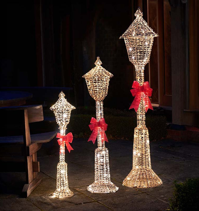GlitterTwist Lamp Post 90cm Gold