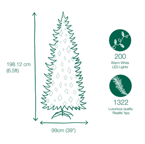 Kensington Slim Fir 6.5ft Pre-Lit (A6)