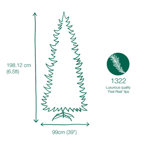 Kensington Slim Fir 6.5ft Un-Lit (A5)