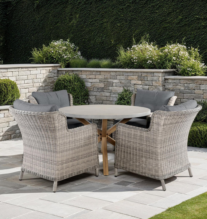 Supremo Lagos 4 Seat Round Dining Set
