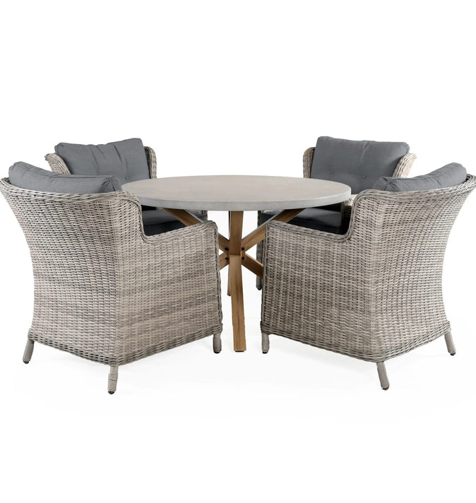 Supremo Lagos 4 Seat Round Dining Set