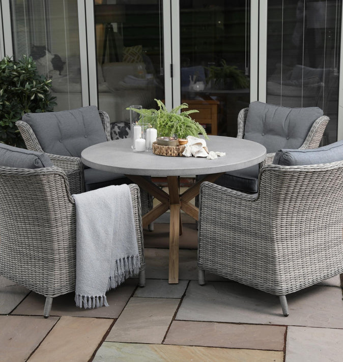 Supremo Lagos 4 Seat Round Dining Set