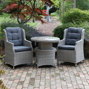 Supremo Lazia 80cm Round Bistro Set With Adjustable Table