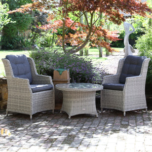 Supremo Lazia 80cm Round Bistro Set With Adjustable Table