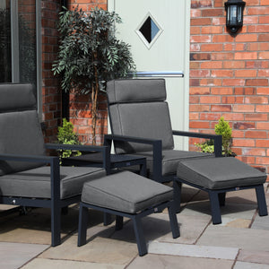 Supremo Livorno Dual Recliner Set with Footrests