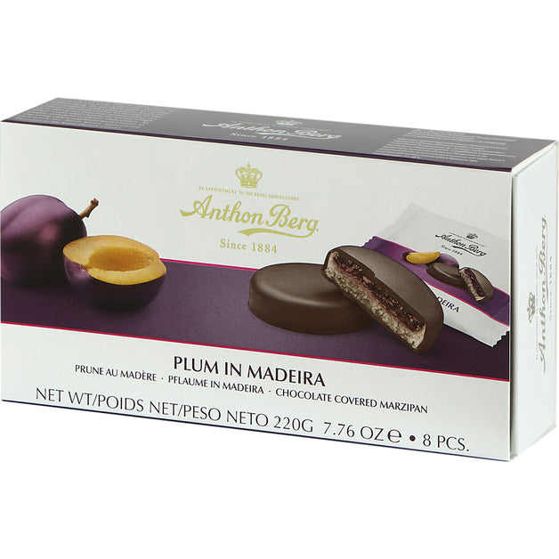 Anthon Berg Plum Madeira Dark Chocolate Marzipan 220g