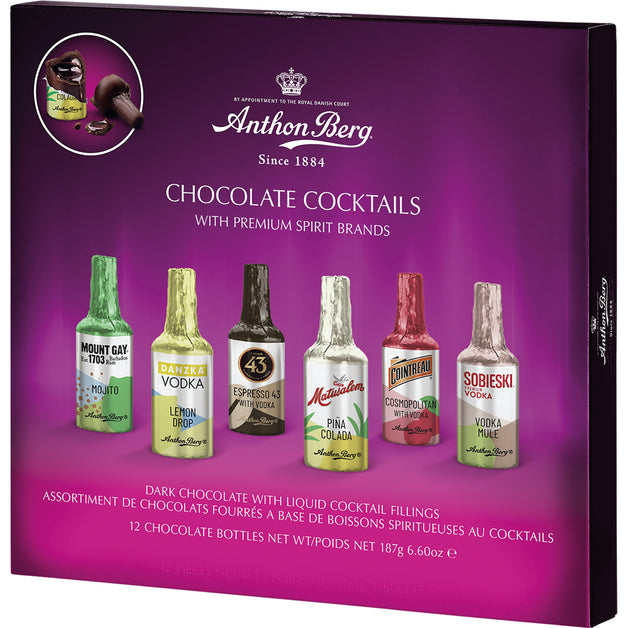 Anthon Berg Dark Chocolate  Cocktail Liqueurs 12pack 187g