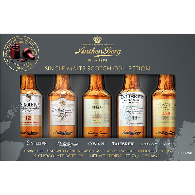 Anthon Berg Dark Choc Whisky Liqueurs 5pack 78g