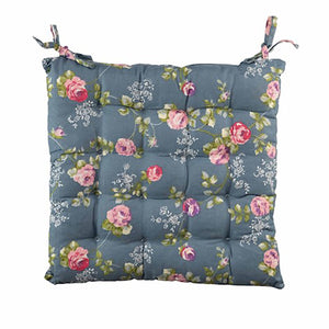 Square Seatpad Navy Rosebud