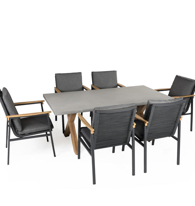 Supremo Polperro 6 Seat Rectangular Dining Set