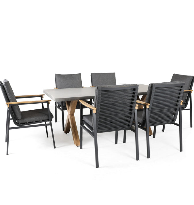 Supremo Polperro 6 Seat Rectangular Dining Set