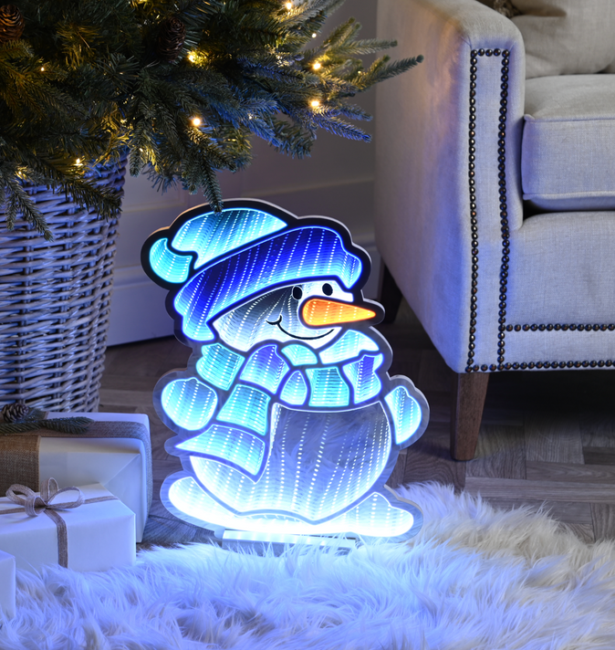 Infinity Snowman Blue 40cm