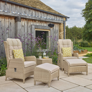 Bramblecrest Somerford Deluxe Recliner Set with 2 Footstools & Ceramic Coffee Table