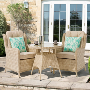 Bramblecrest Somerford 80cm Round Bistro Table with 2 Armchairs