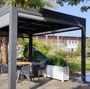 Belfort Gazebo 3x4m W/Curtains & Led