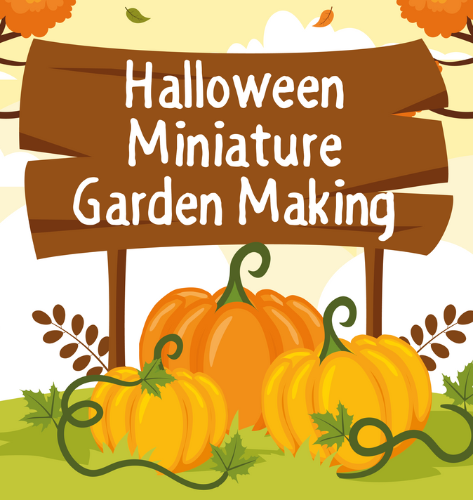 Halloween Miniature Garden Making