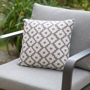 Light Grey Medallion Square Scatter Cushion