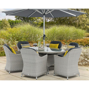 Bramblecrest Wentworth 6 Seat Elliptical Dining Set