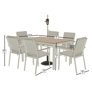 Bramblecrest Zurich 6 Seat Rectangular Dining Set