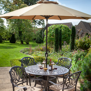 Hartman Amalfi Bronze 4 Seat Round Dining Set