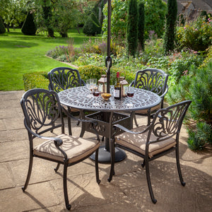 Hartman Amalfi Bronze 4 Seat Round Dining Set