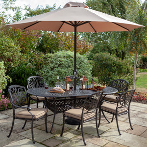 Hartman Amalfi Bronze 6 Seat Oval Dining Set