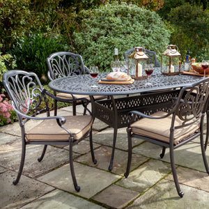 Hartman Amalfi Bronze 6 Seat Oval Dining Set
