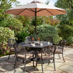 Hartman Amalfi Bronze 6 Seat Round Dining Set