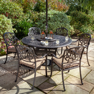 Hartman Amalfi Bronze 6 Seat Round Dining Set
