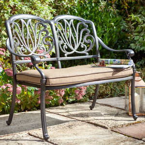 Hartman Amalfi Bronze 2 Seat High Back Bench