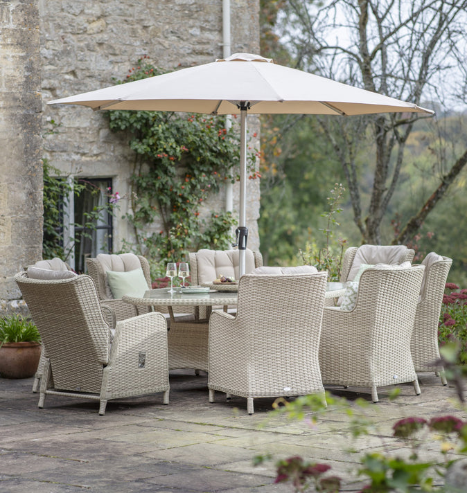 Bramblecrest Somerford 8 Seat Elliptical Dining Set